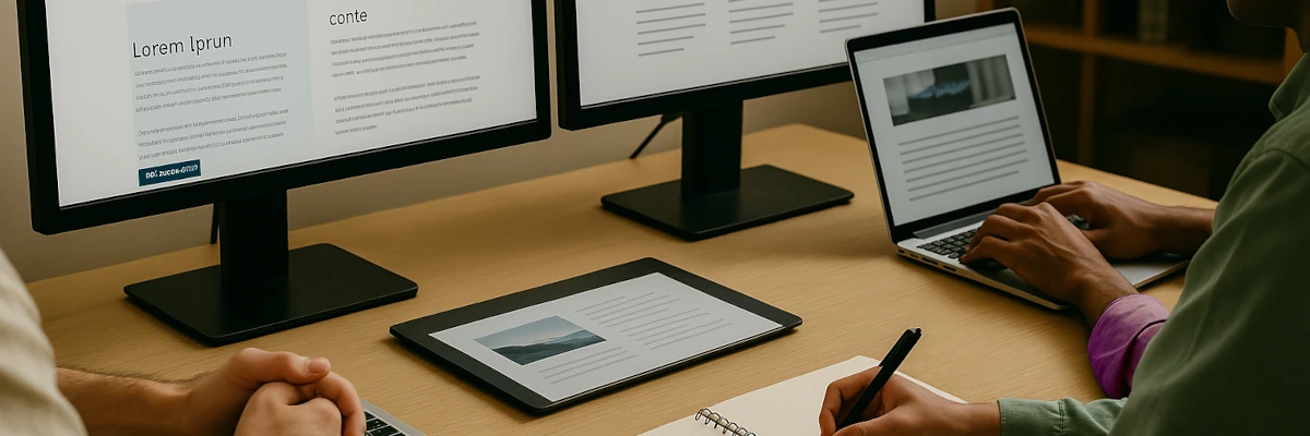 Persone che lavorano davanti ai monitor. Ti aiutiamo a lavorare meglio