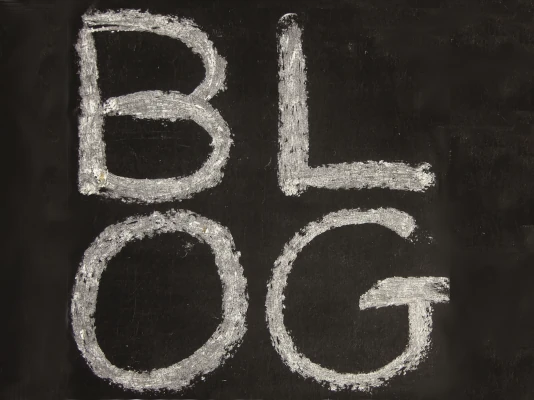 L'elenco degli articoli divulgativi di Studio Rosa Pristina Grossa scritta BLOG con gesso bianco su lavagna nera. L'elenco degli articoli divulgativi di Studio Rosa Pristina