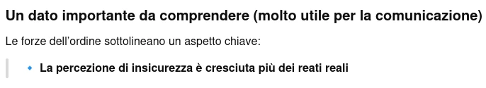 La percezione di insicurezza è cresciuta